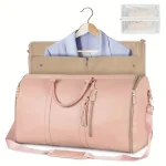 Sac de voyage cabine pliable transport vêtements rose