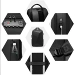 Petit sac à dos imperméable et anti-vol USB détails Petit sac à dos imperméable et anti-vol charge USB détails