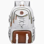 Sac à dos de voyage grande capacité imperméable et polyvalent blanc