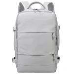Sac à dos pour femme anti vol pour voyager avec compartiment chaussures gris