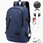 Sac à dos pour homme ville antivol pratique et confortable bleu