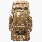 Sac à dos randonnée 80L imperméable ultra résistant pour aventuriers beige