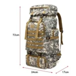 Sac à dos randonnée 80L imperméable ultra résistant pour aventuriers dimensions