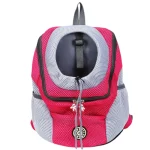 Sac de transport pour chien ventral pratique rouge