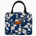 Sac isotherme 5 litres floral et élégant bleu blanc