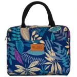 Sac isotherme 5 litres floral et élégant bleu et feuilles