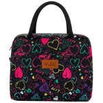 Sac isotherme 5 litres floral et élégant noir