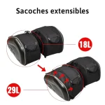 Sacoche selle moto étanche et spacieuse ivolume extensible