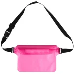 Pochette étanche plage et baignade rose bandoulière