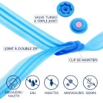 Sacs de compression de voyage compacts et résistants détals