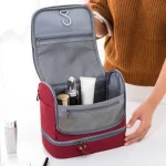 Trousse de voyage vanity imperméable ouverte